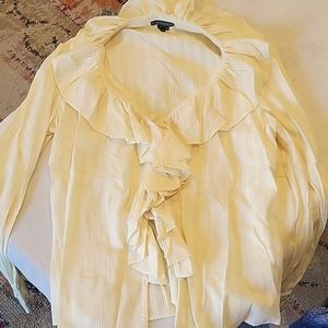 Button down ruffle blouse